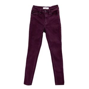 KANCAN Coray Jeans Mid Rise Super Skinny Denim Purple